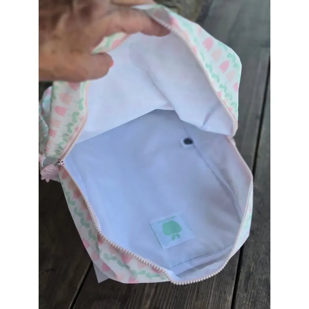 NEW Apple of my Isla Tulip backpack with drink sleeves/ wipeable/ 2 sizes